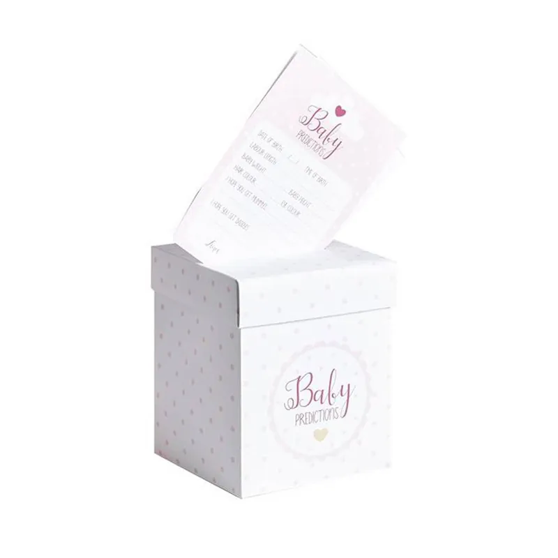 Pink Baby Shower Prediction Cards 20 Pack Genuine