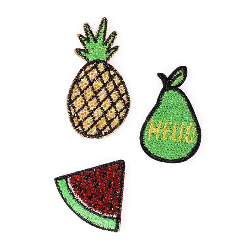 Low Price Fruit Iron-On Patches 3 Pack