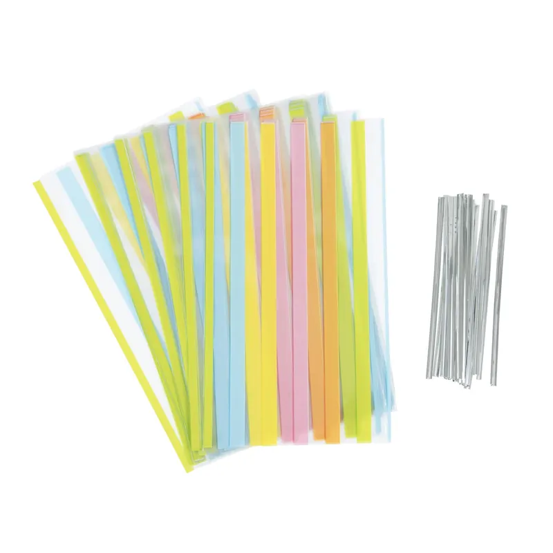 No Minimum Order Whisk Pastel Stripe Lollipop Bags 25 Pack