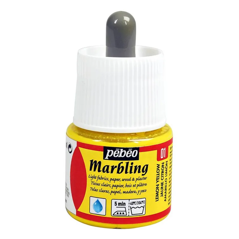 Pebeo Lemon Yellow Marbling Ink 45ml Markdown