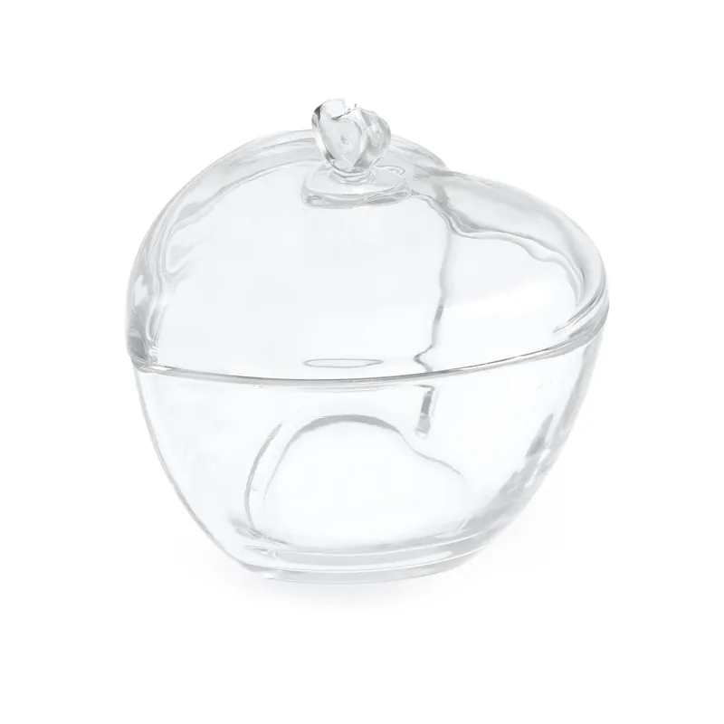 Heart Glass Bowl with Lid 17cm New Release