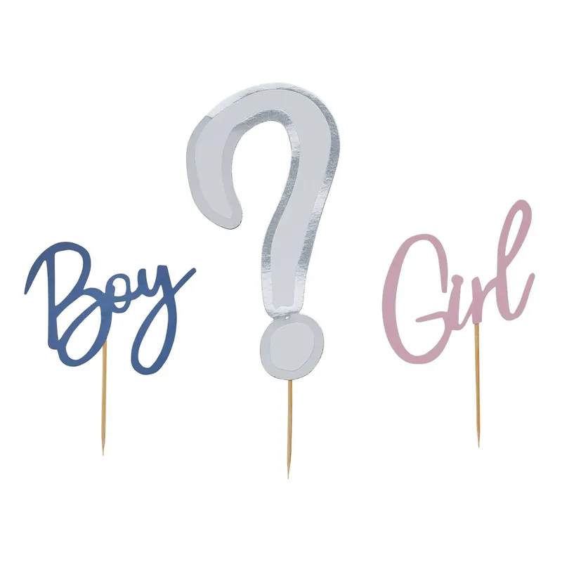 Factory Price Gender Reveal Cake Topper Set