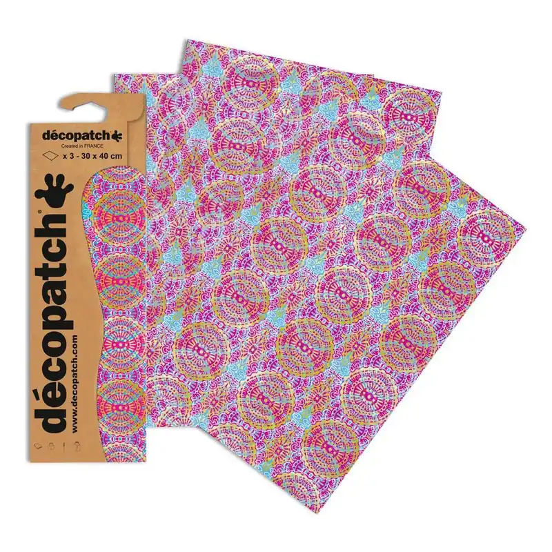Hot Picks Decopatch Indian Swirls Paper 3 Sheets