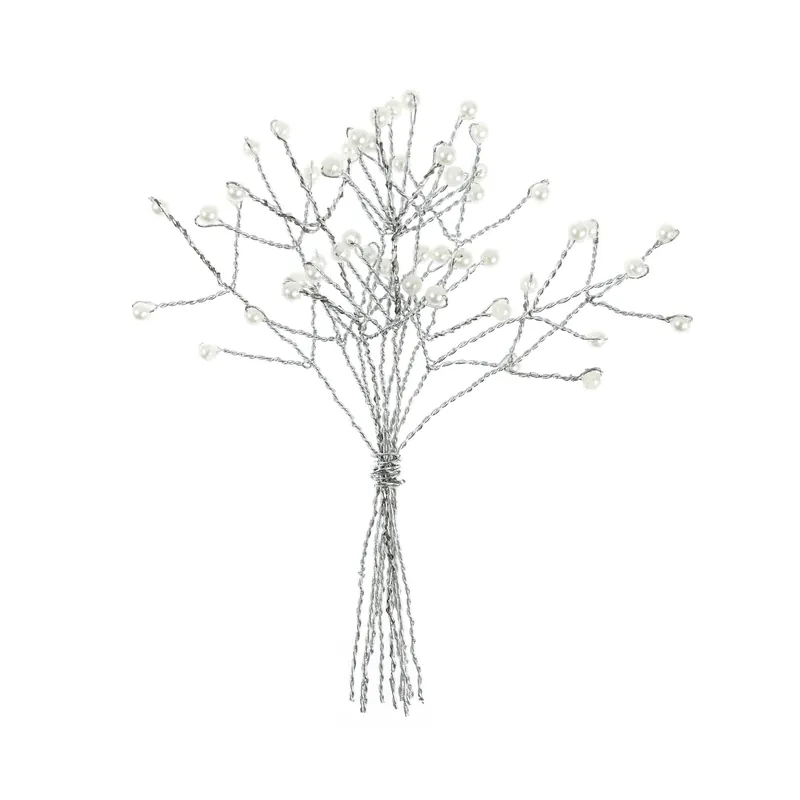 Silver Pearl Branch Wired Embellishments 10 Pack Editor’s Pick