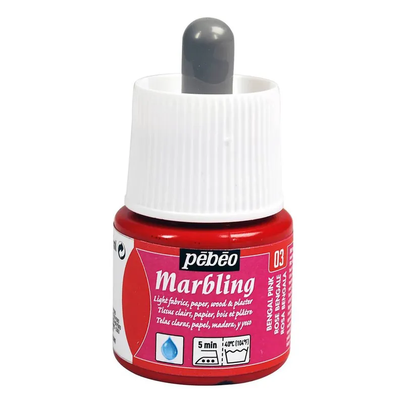 Secure Checkout Pebeo Bengal Pink Marbling Ink 45ml
