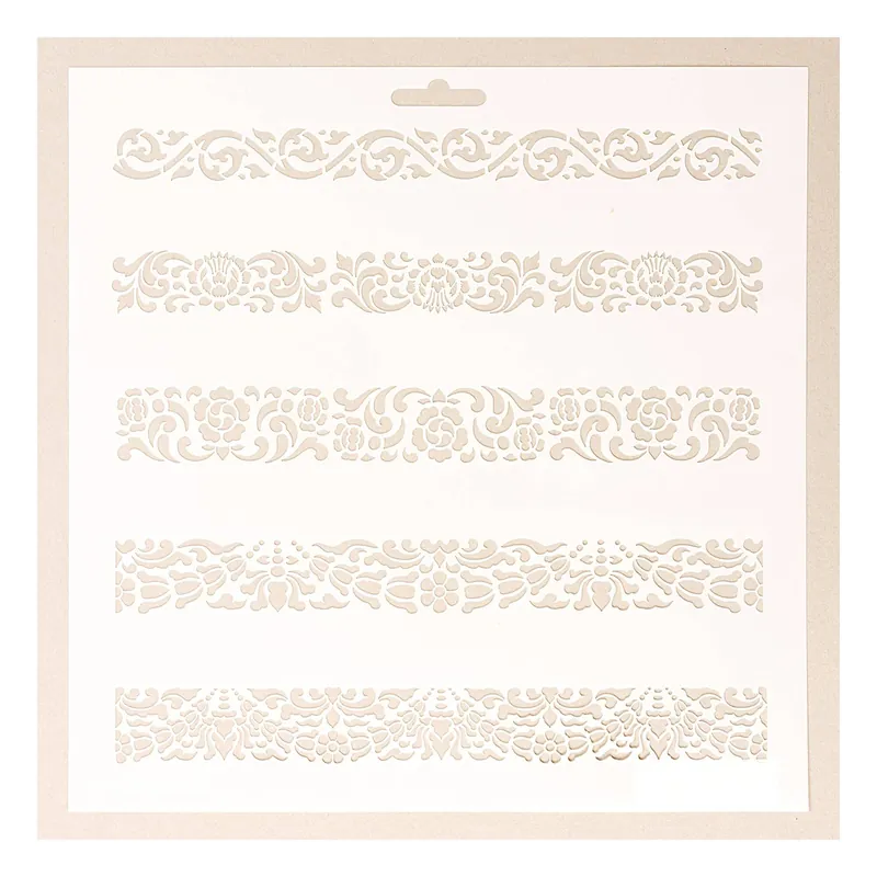 Patterned Borders Stencil 25cm x 25cm Holiday Sale