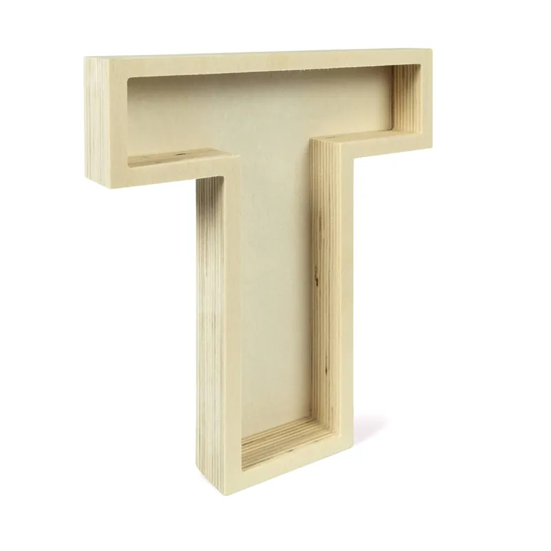 Wooden Fillable Letter T 22cm Viral