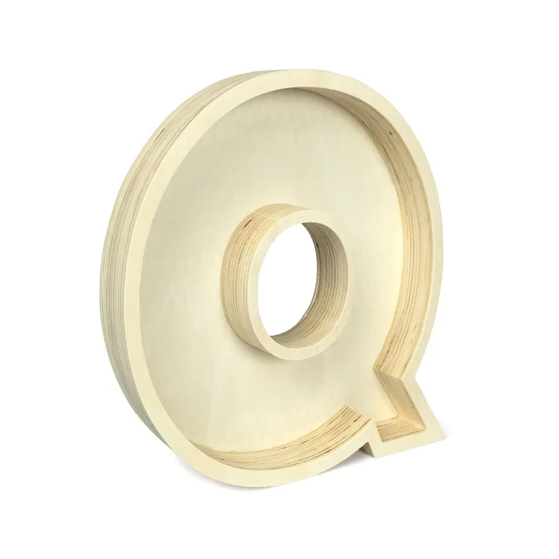 Price Cut Wooden Fillable Letter Q 22cm