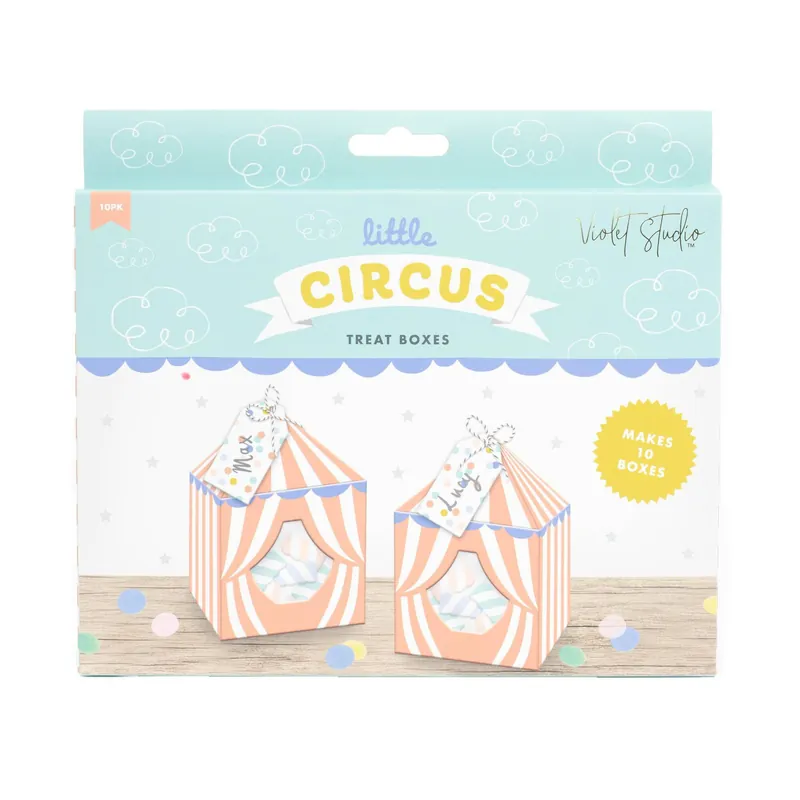 Handmade Violet Studio Little Circus Treat Boxes 10 Pack