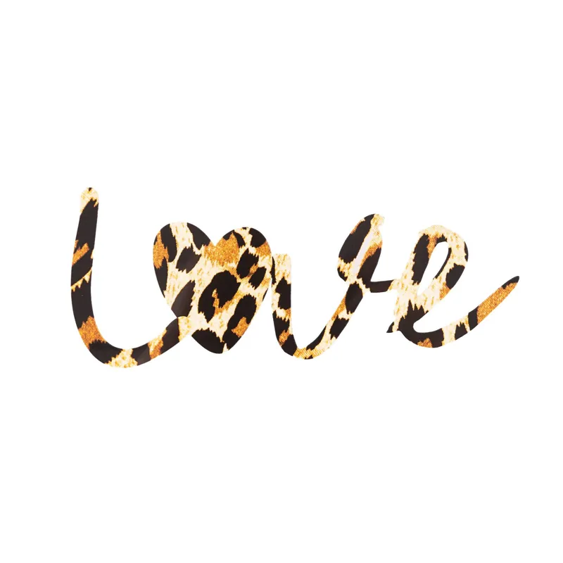 Leopard Print Love Iron-On Motif Best Price