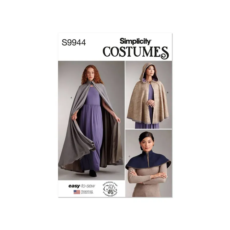 Simplicity Capelet and Cape Sewing Pattern S9944 (XS-XL) Budget