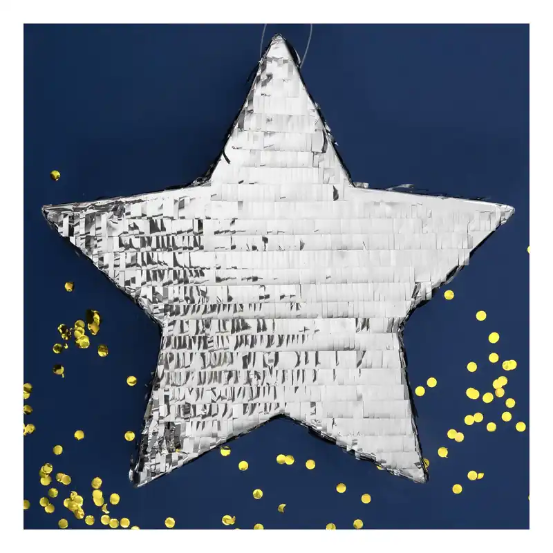 Cheap Silver Star Pinata 45cm