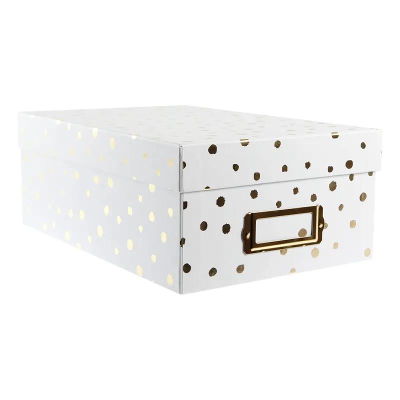Gold Dot Storage Box 11cm x 20cm x 29cm Exclusive