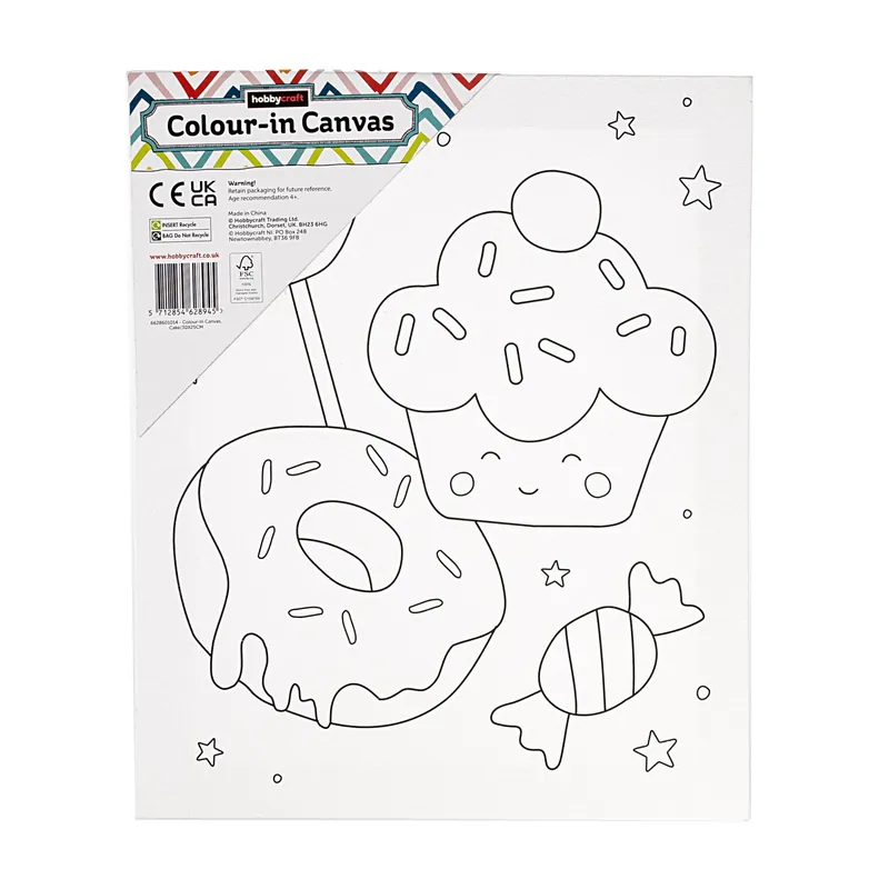 Cake Colour-in Canvas New Arrival