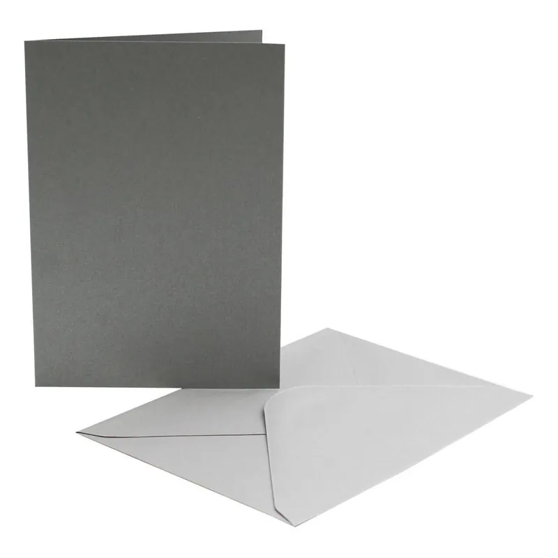 Price Drop Pearlescent Silver CardsA6 4 Pack