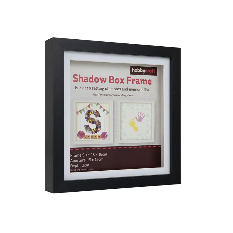 Black Shadow Box Frame 18cm x 18cm Reduced Price