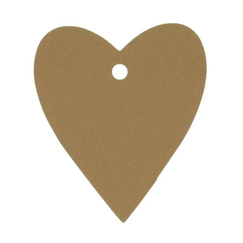 Kraft Brown Heart Tags 7cm 30 Pack Luxury