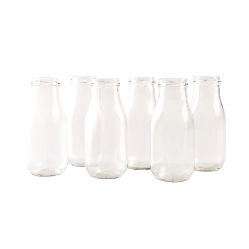 Glass Milk Bottle 250ml 6 Pack Time-Limited