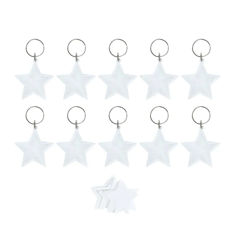 Clear Star Keyrings 10 Pack Trending