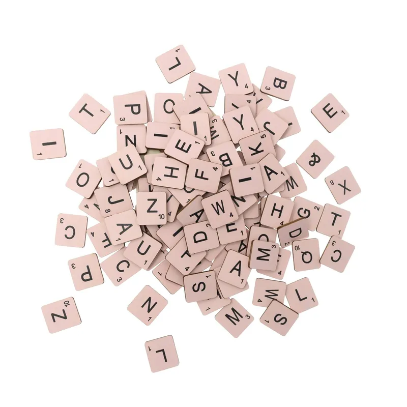 Black on Pink Letter Tiles 114 Pack Exclusive Offer