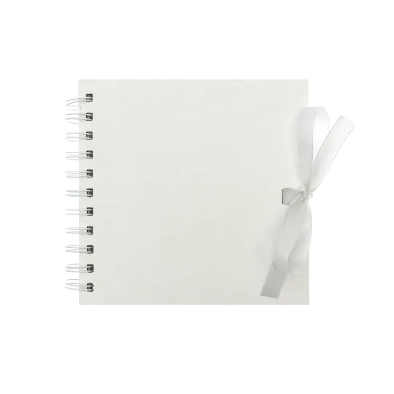 Spiral Bound White Scrapbook 6 x 6 Inches Markdown