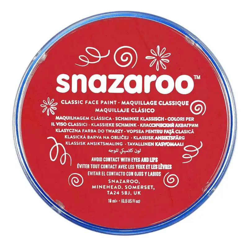 Snazaroo Bright Red Face Paint Compact 18ml Must Have