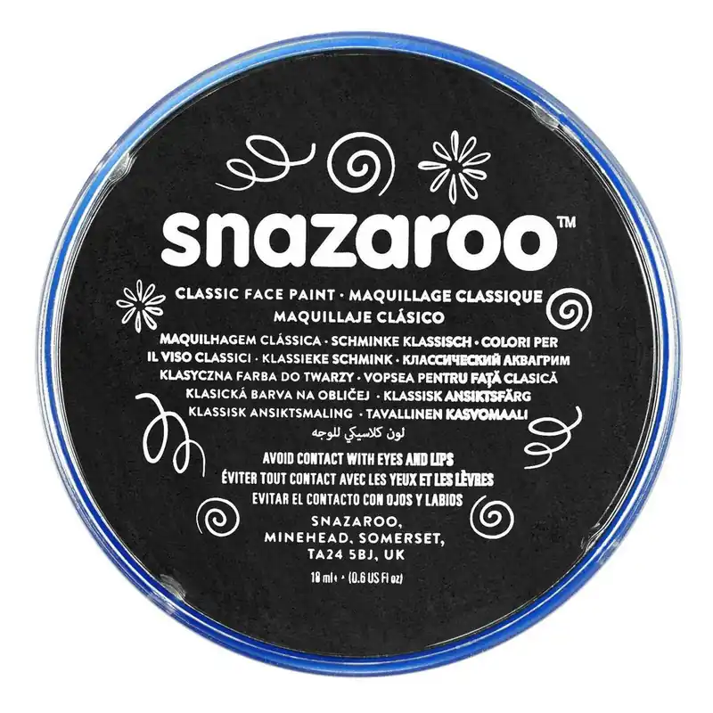 Luxury Snazaroo Black Face Paint Compact 18ml