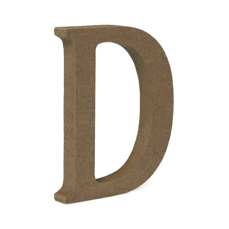 Free Shipping MDF Wooden Letter D 8cm