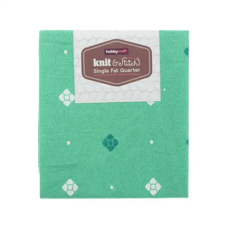 Handmade Green Little Petal Single Cotton Fat Quarter