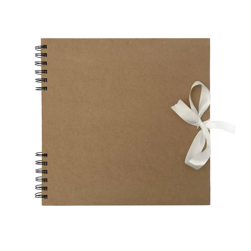 Spiral Bound Kraft Scrapbook 10 x 10 Inches Modern