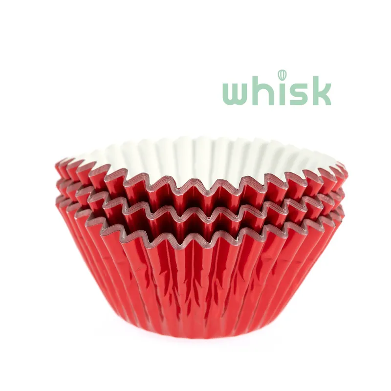 Whisk Red Foil Cupcake Cases 50 Pack Direct From Manufacturer