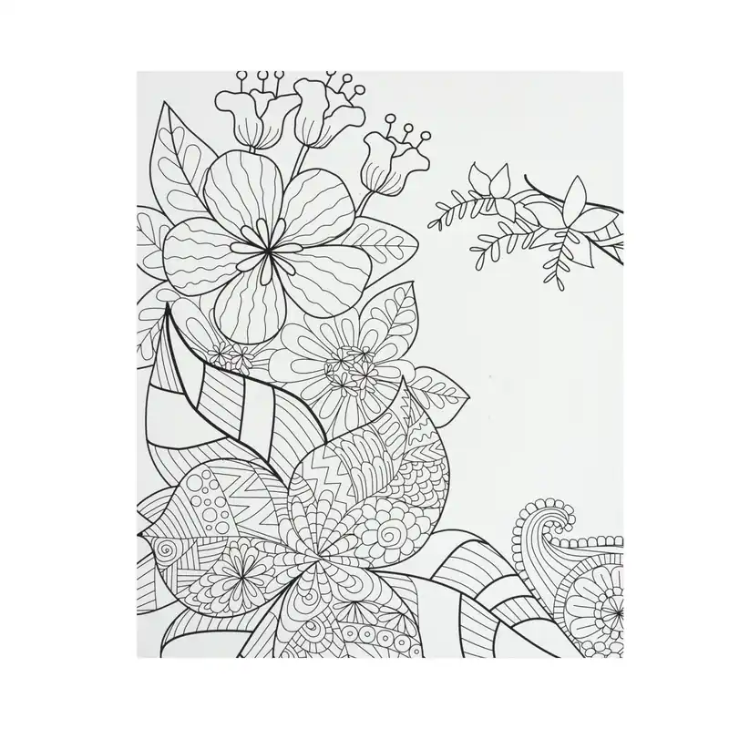 Wildflowers Colour-in Canvas Cheap