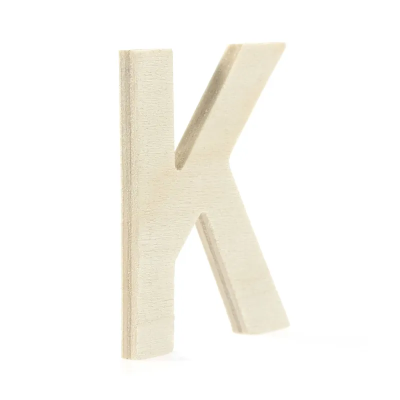 Luxury Small Wooden Letter K 6.5cm