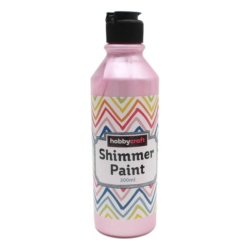 Secure Checkout Metallic Pale Pink Ready Mixed Shimmer Paint 300ml