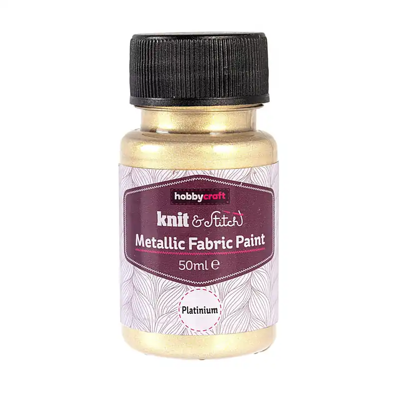 Platinum Metallic Fabric Paint 50ml Final Sale