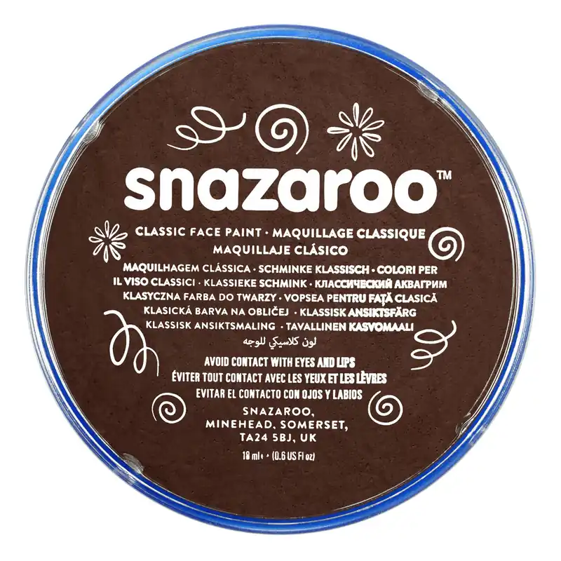 Bulk Order Snazaroo Dark Brown Face Paint Compact 18ml