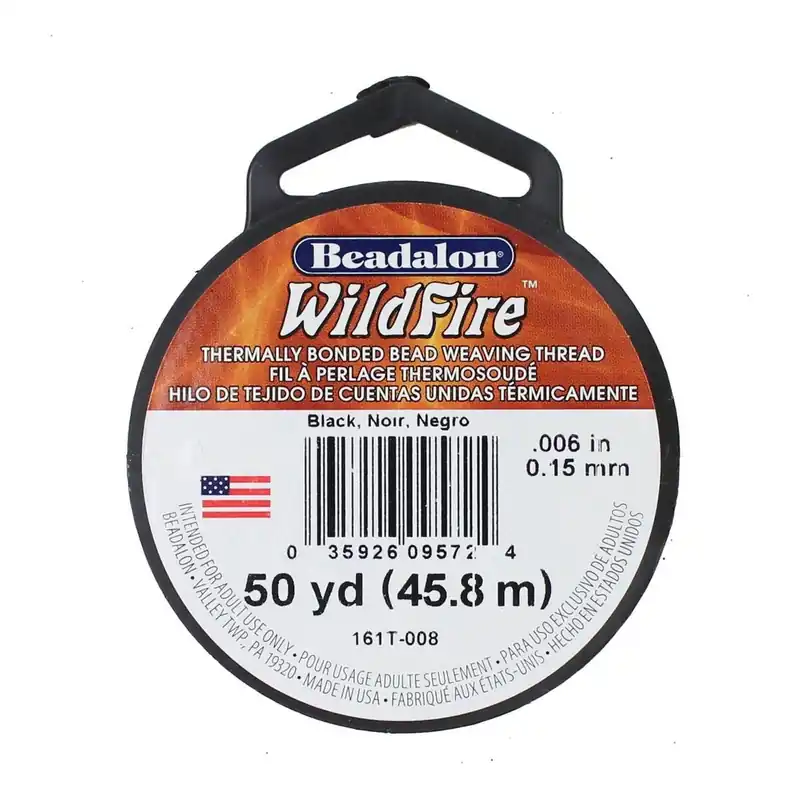 Beadalon Wildfire Beading Thread Black 50YD Get Yours