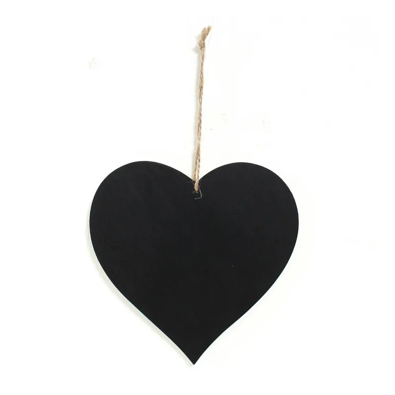Chalkboard Hanging Heart Decoration 15cm Luxury