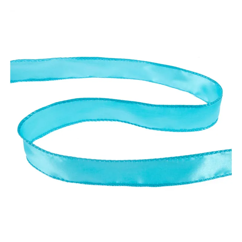Turquoise Wire Edge Satin Ribbon 25mm x 3m Authentic