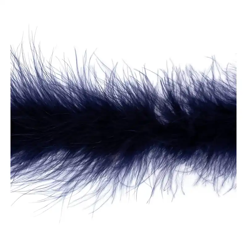 Markdown Navy Luxury Marabou Trim by the Metre