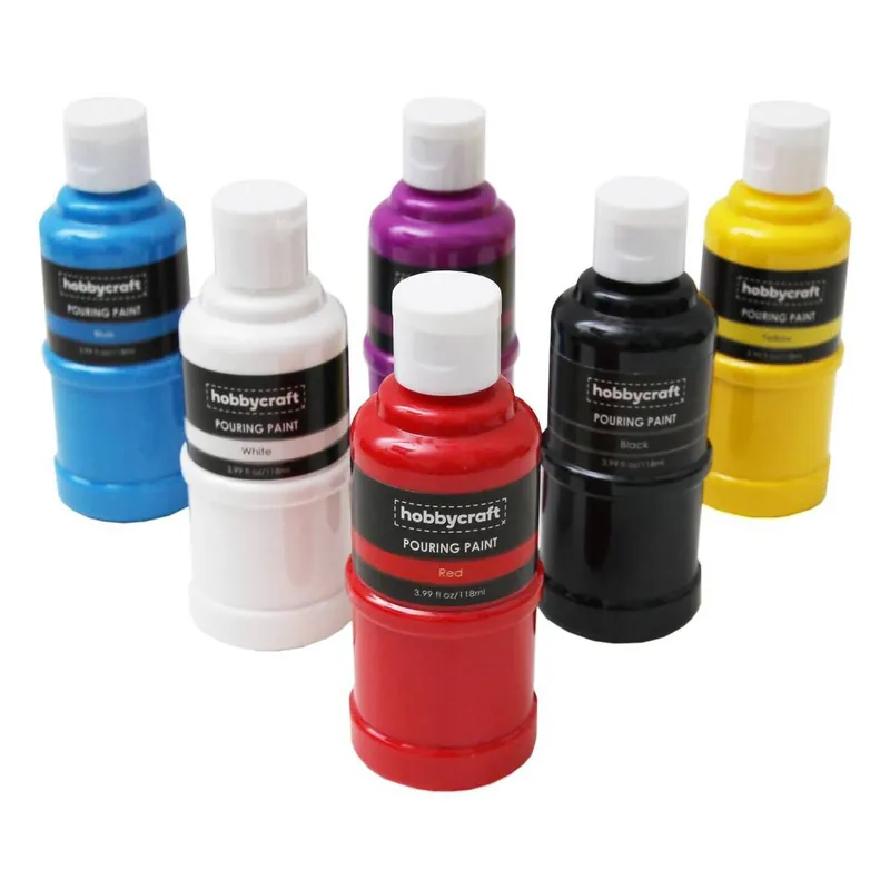 Rainbow Pouring Paints 118ml 6 Pack Direct From Factory