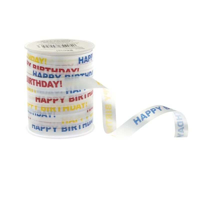 Professional Grade Happy Birthday Curling Ribbon 45m