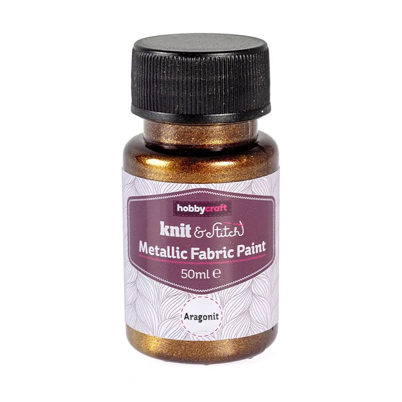 Free Returns Aragonit Metallic Fabric Paint 50ml