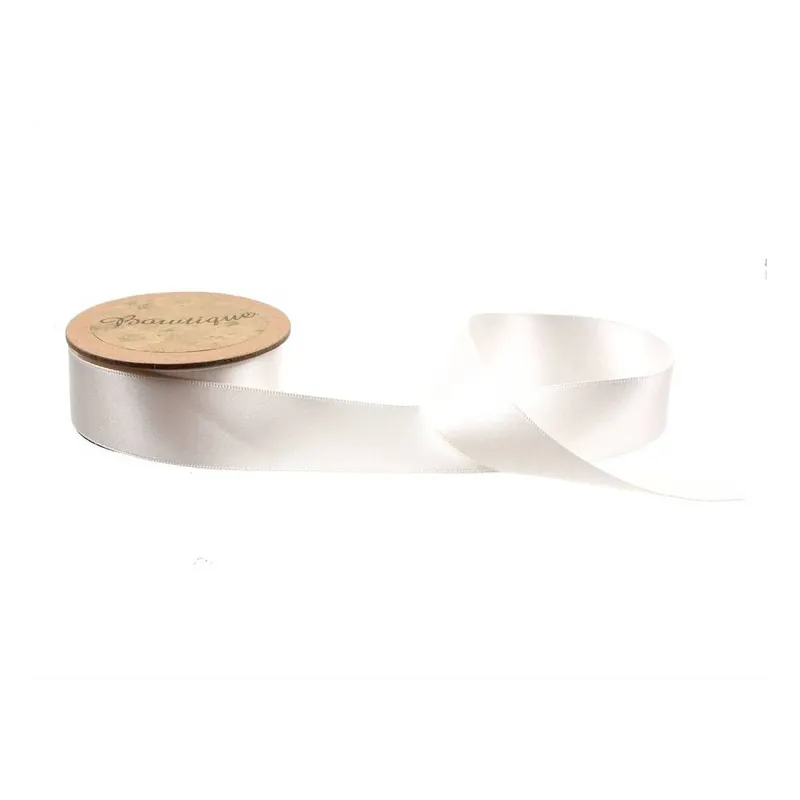 Wholesale Ivory Double-Faced Satin Ribbon 24mm x 5m