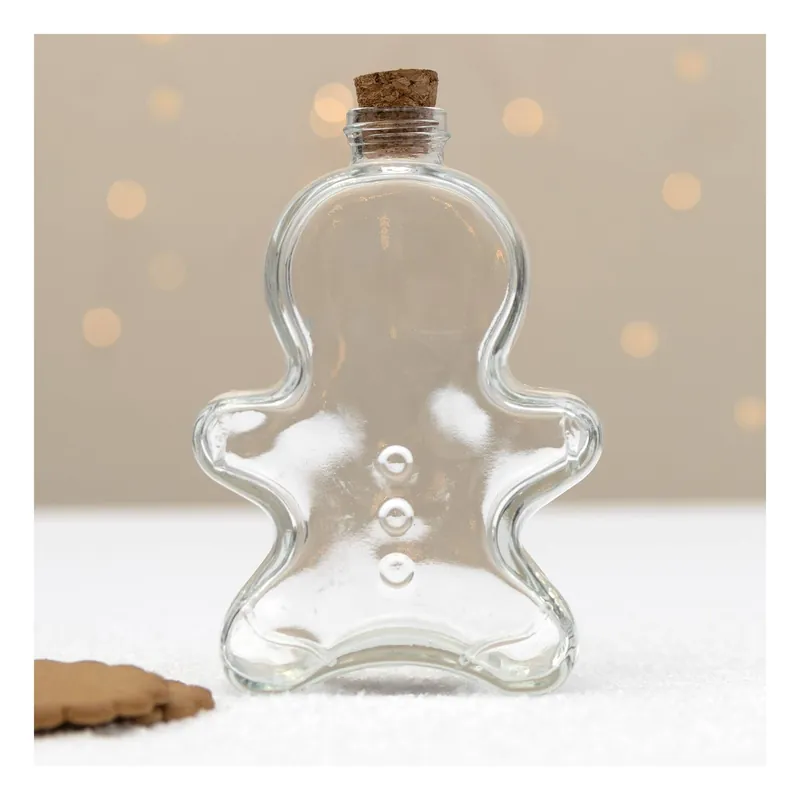 Glass Gingerbread Jar with Cork Hot Picks