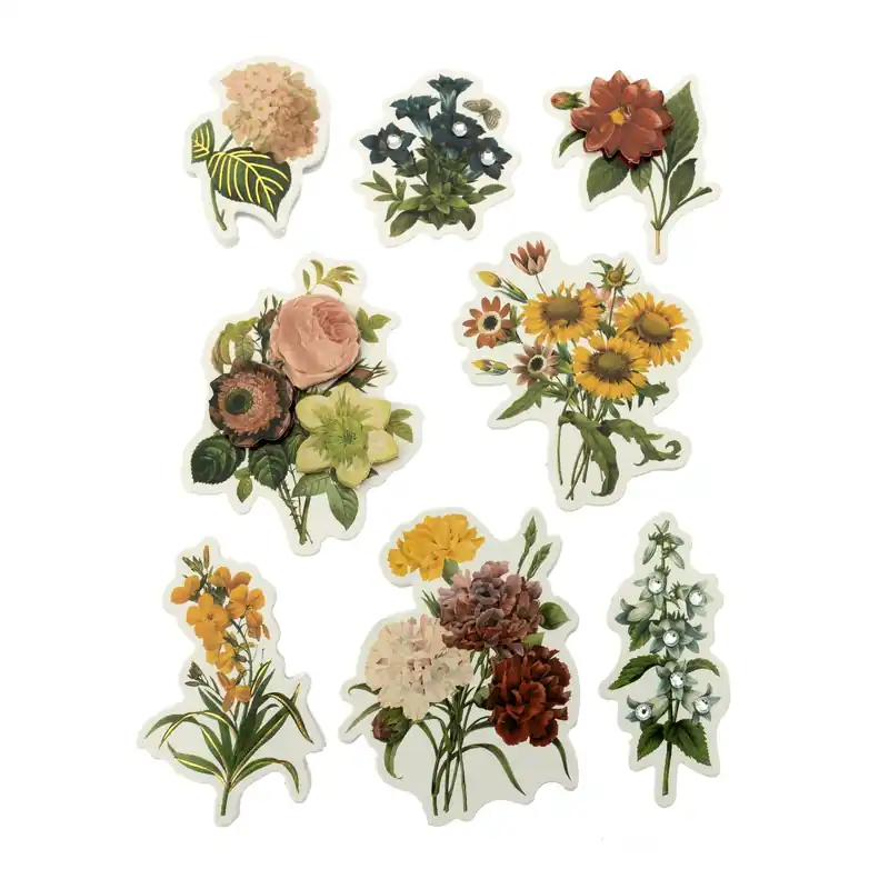 Last Chance Vintage Flower Card Toppers 8 Pack