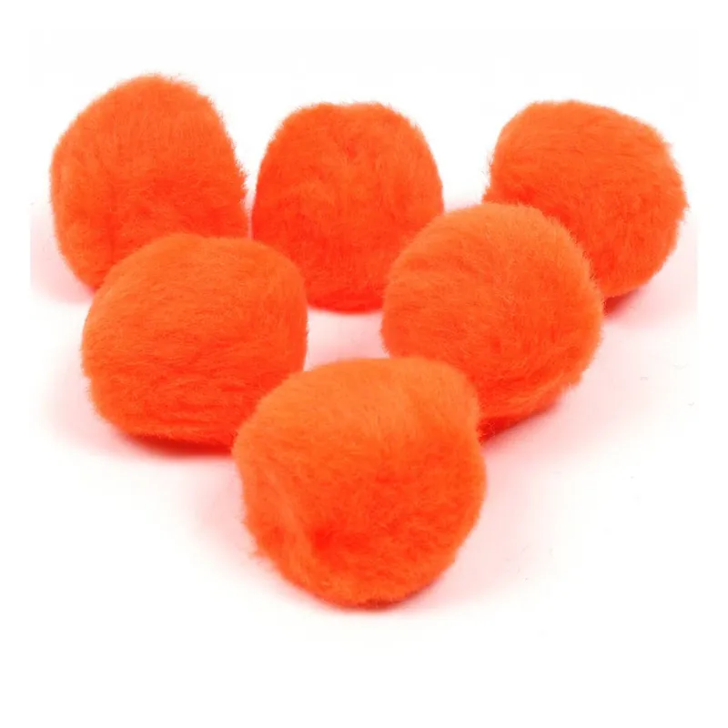 Orange Pom Poms 5cm 6 Pack Weekend Sale