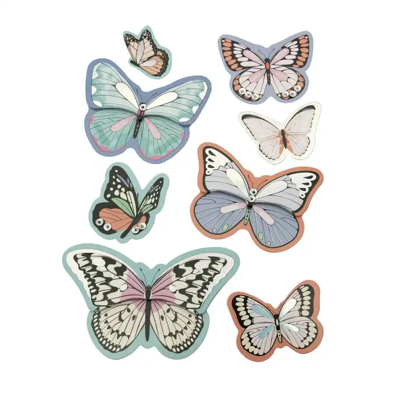 Pastel Butterfly Card Toppers 8 Pack Clearance