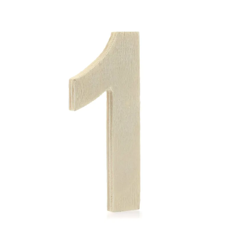 Original Small Wooden Number 1 6.5cm