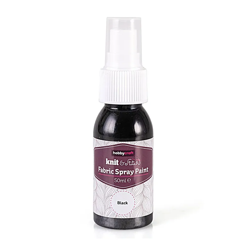 Money Back Guarantee Black Fabric Spray Paint 50ml